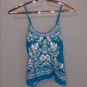 Flying Tomato | Blue &white tank top